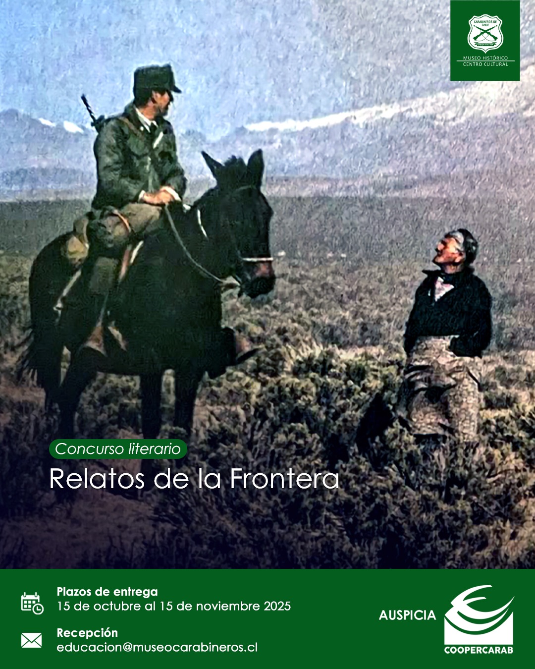 Museo Histórico de Carabineros te invita a participar en “Relatos de la Frontera”, un nuevo concurso literario